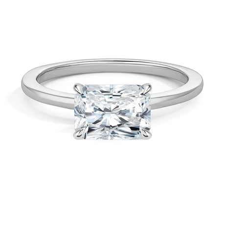 18K White Gold Morgan East-West Solitaire Ring