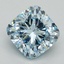 4.05 Ct. Fancy Intense Blue Cushion Lab Grown Diamond