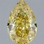 3.58 Ct. Fancy Vivid Yellow Pear Lab Grown Diamond