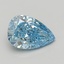 4.94 Ct. Fancy Vivid Blue Pear Lab Grown Diamond