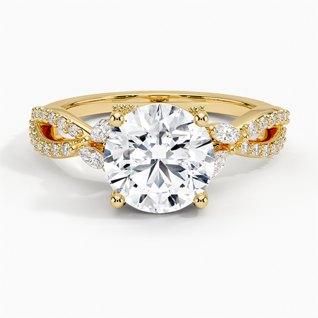 18K Yellow Gold Adorned Luxe Willow Diamond Ring (1/3 ct. tw.)