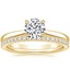 18K Yellow Gold Dawn Diamond Ring with Luxe Ballad Diamond Ring (1/4 ct. tw.)
