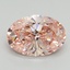 3.04 Ct. Fancy Vivid Pink Oval Lab Grown Diamond