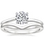 18K White Gold Monsella Ring with Chevron Ring