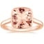 14K Rose Gold Luna 2mm Bezel Ring, smalltop view