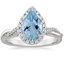 18K White Gold Petite Twisted Vine Halo Diamond Ring (1/4 ct. tw.), smalltop view