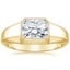 18K Yellow Gold Haiden Bezel Ring, smalltop view