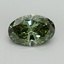4.14 Ct. Fancy Vivid Green Oval Lab Grown Diamond
