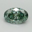 1.06 Ct. Fancy Vivid Pacific Green Oval Lab Grown Diamond