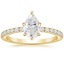 18K Yellow Gold Bliss Six-Prong Diamond Ring (1/6 ct. tw.), smalltop view