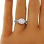 The Harris Ring, smalltop view on a hand