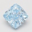 2.10 Ct. Fancy Vivid Blue Cushion Lab Grown Diamond