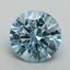 7.01 Ct. Fancy Vivid Blue Round Lab Grown Diamond