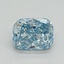 1.83 Ct. Fancy Vivid Blue Cushion Lab Grown Diamond