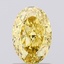 1.22 Ct. Fancy Vivid Yellow Oval Lab Grown Diamond
