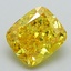 2.75 Ct. Fancy Vivid Yellow Cushion Lab Grown Diamond