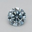 0.41 Ct. Fancy Intense Greenish Blue Round Lab Grown Diamond