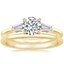 14K Yellow Gold Symphony Diamond Ring (1/2 ct. tw.) with Petite Comfort Fit Wedding Ring