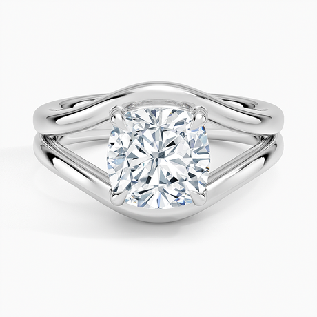 Platinum Frame Solitaire Ring