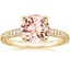18K Yellow Gold Hudson Engraved Diamond Ring, smalltop view