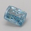 1.04 Ct. Fancy Vivid Blue Cushion Lab Grown Diamond