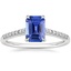 18K White Gold Lissome Half-Coverage Diamond Ring, smalltop view