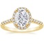 18K Yellow Gold Odessa Halo Diamond Ring (1/5 ct. tw.), smalltop view