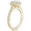 18K Yellow Gold Sienna Halo Half Coverage Diamond Ring, smallside view