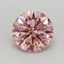 0.60 Ct. Fancy Vivid Pink Round Lab Grown Diamond