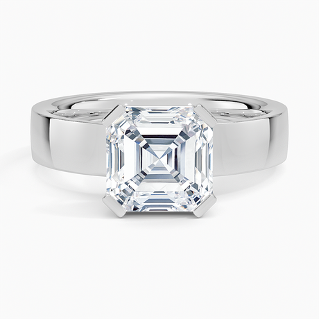 18K White Gold Parker Solitaire Ring