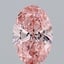 0.95 Ct. Fancy Vivid  Pink Oval Lab Grown Diamond