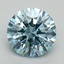 7.57 Ct. Fancy Vivid Blue Round Lab Grown Diamond