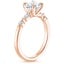 14K Rose Gold Versailles One-Quarter Coverage Diamond Ring, smallside view