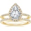 18K Yellow Gold Cambria Diamond Ring with Luxe Ballad Diamond Ring (1/4 ct. tw.)