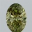 1.11 Ct. Fancy Vivid Green Oval Lab Grown Diamond