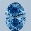 3.05 Ct. Fancy Vivid Blue Oval Lab Grown Diamond