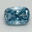 1.23 Ct. Fancy Vivid Malibu Blue Cushion Lab Grown Diamond