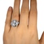 The Carney Ring, smallzoomed in top view on a hand