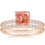 14K Rose Gold Petite Shared Prong Bridal Set (1/2 ct. tw.)
