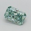 0.45 Ct. Fancy Vivid Green Radiant Lab Grown Diamond