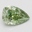 2.37 Ct. Fancy Vivid Green Pear Lab Grown Diamond