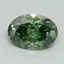 1.20 Ct. Fancy Vivid Green Oval Lab Grown Diamond