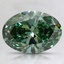 1.63 Ct. Fancy Vivid Pacific Green Oval Lab Grown Diamond