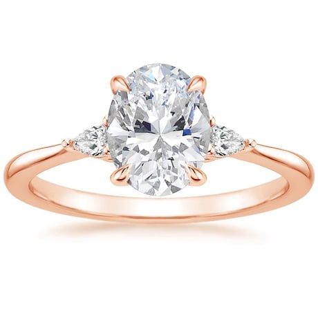 14K Rose Gold Aria Contoured Diamond Bridal Set