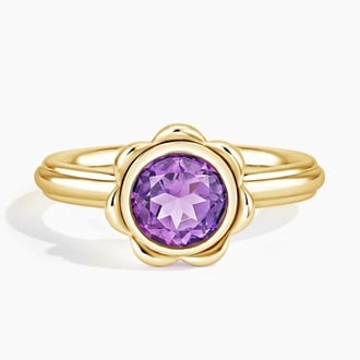 Amethyst Flower Ring