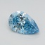 0.74 Ct. Fancy Vivid Blue Pear Lab Grown Diamond
