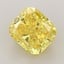 3.00 Ct. Fancy Vivid Yellow Cushion Lab Grown Diamond