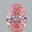 1.18 Ct. Fancy Vivid Pink Oval Lab Grown Diamond