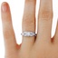 The Ida Ring, smalltop view on a hand