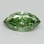 0.60 Ct. Fancy Vivid Green Marquise Lab Grown Diamond